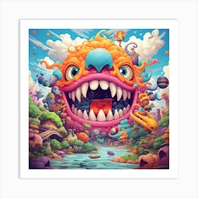 Monster Monster Monster Monster Monster Monster Monster Monster Monster Art Print