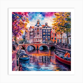 Amsterdam Canals Art Print