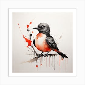 Bird On A Branch 6 Art Print