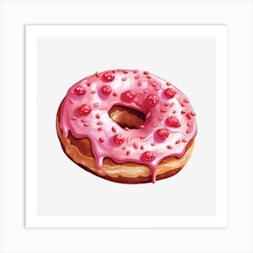 Donut With Berries Art Print