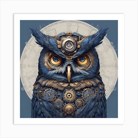 Steampunk Owl Art Print