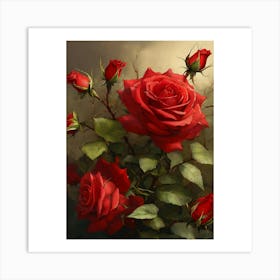 Red Roses Art Print