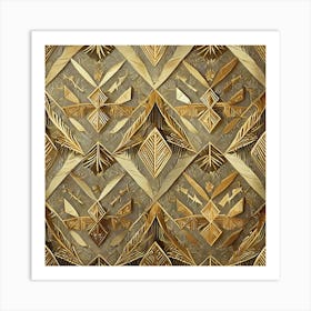 Firefly Beautiful Modern Abstract Detailed Native American Tribal Pattern And Symbols With Uniformed (3) Art Print