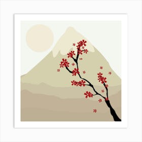 Art Blossoms Floral Flowers Nature Beautiful Flowers Japanese Landscape Art Print