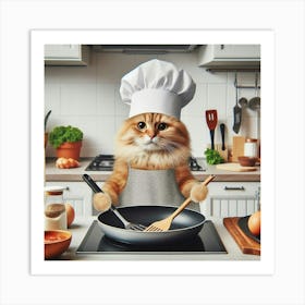 Chef Cat 2 Art Print