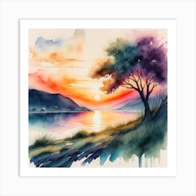 Watercolor Painting Art Print