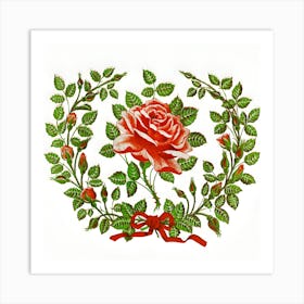 Rose Wreath Art Print