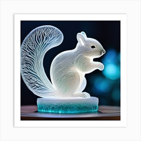 Squirrel Night Light Art Print