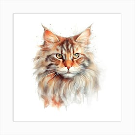 Oriental Longhair Cat Portrait 3 Art Print