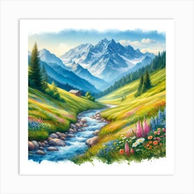 Valley Of Flowers 2 Art Print