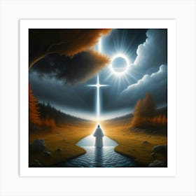 Cross Across Three Art Print