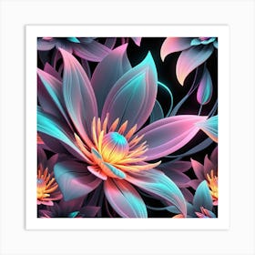 Lotus Flower Wallpaper 1 Art Print