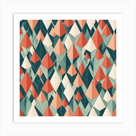 Abstract Geometric Triangles, 265 Art Print