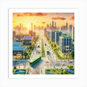 Futuristic Cityscape 6 Art Print