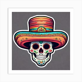 Day Of The Dead Skull 24 Art Print