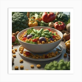 Bowl Of Vegetables 2 Art Print