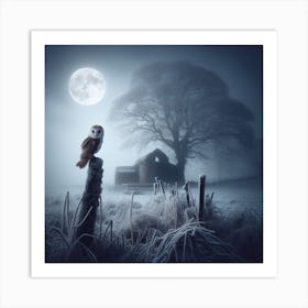 Owl In The Night Art Print