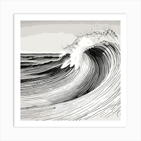 Wave Breaking Art Print