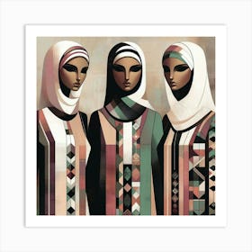 Three Muslim Women Art Print