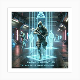 A Sci Fi Depiction Of Harmony Operatives Infiltration Art Print