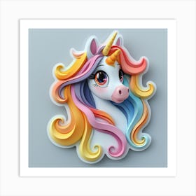 Unicorn 3d Print 9 Art Print