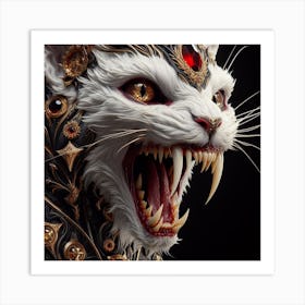 Steampunk Cat Art Print