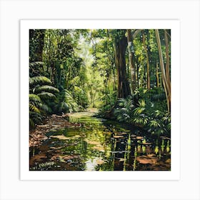 Rainforest Stream Art Print