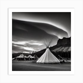 Teepee Tents Art Print