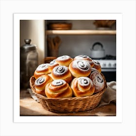 Buns In A Basket Art Print