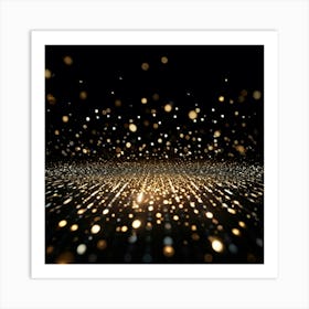 Abstract Pattern Of Bling And Glittering Diamonds Evoking A Magical Cosmic Party Atmosphere With R (6) Art Print