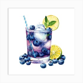 Blueberry Lemonade Art Print