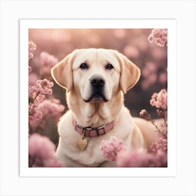 Portrait Of A Labrador Retriever Art Print