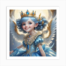 Angel Of Moon Art Print