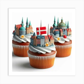 Danish Cupcakes Art Print