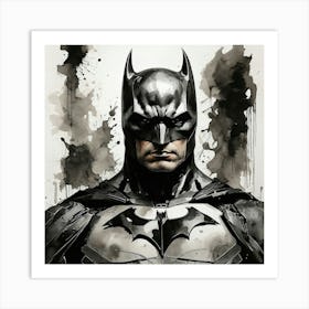 Batman Portrait Ink Painting 19 Art Print 1 Art Print