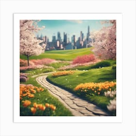 Cherry Blossoms In Spring Art Print