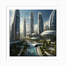 Futuristic City 3 Art Print