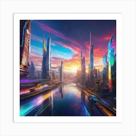 Futuristic Cityscape 112 Art Print