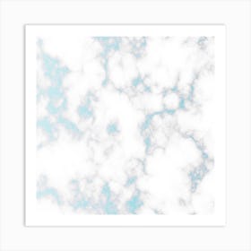 Blue Pastel Marble Art Print