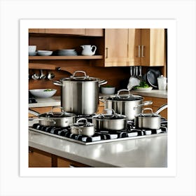 A Photo Of A Set Of Pots And Pans 2 Art Print