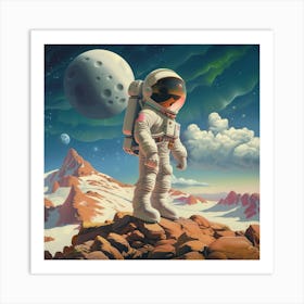 Astronaut In Space 5 Art Print