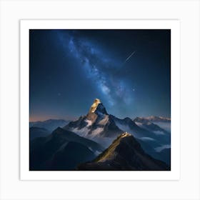 Night Sky Over Switzerland Art Print