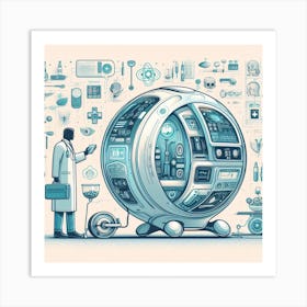 Man In A Lab Art Print