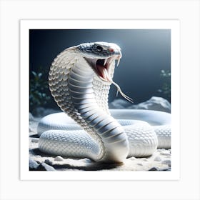 White Cobra Art Print