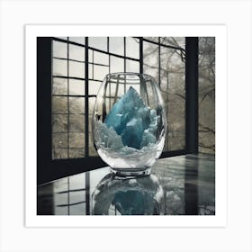 Ice Crystal In A Vase Art Print