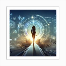 Futuristic Woman 31 Art Print