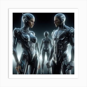 Futuristic Man And Woman 9 Art Print