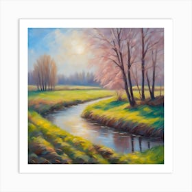 River In Spring Art Print