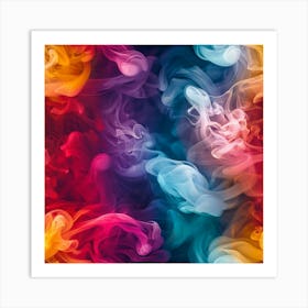 Colorful Smoke Background 1 Art Print