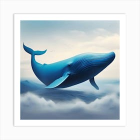 BLUE WHALE Art Print